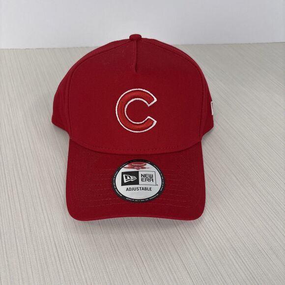 New Era 9Forty Chicago Cubs A-Frame Solid Red Adjustable Snapback Hat NEW - Picture 1 of 6